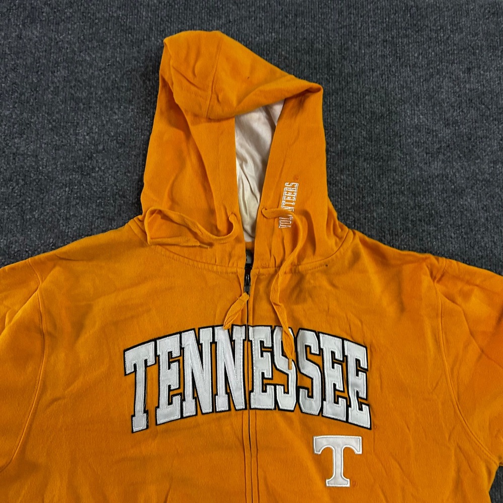 Stadium Athletics Hoodie Mens Size L Orange Tennessee Volunteers Full Zip NCAA